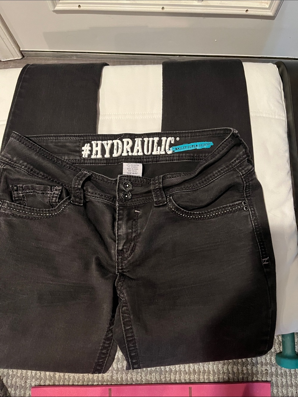 Hydraulic Black Washed Skinny Jeans